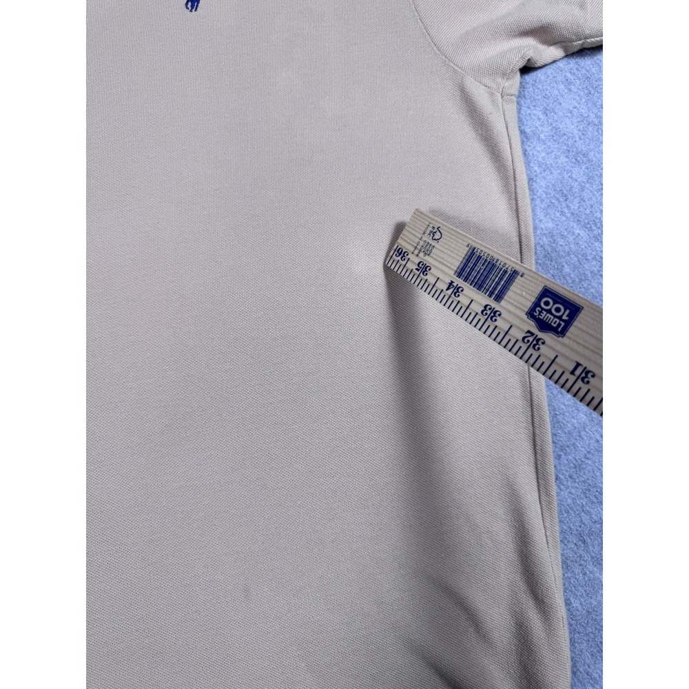 POLO RALPH LAUREN Vintage Shirt Men L Beige Cotton Pony Logo Preppy - Picture 11 of 15